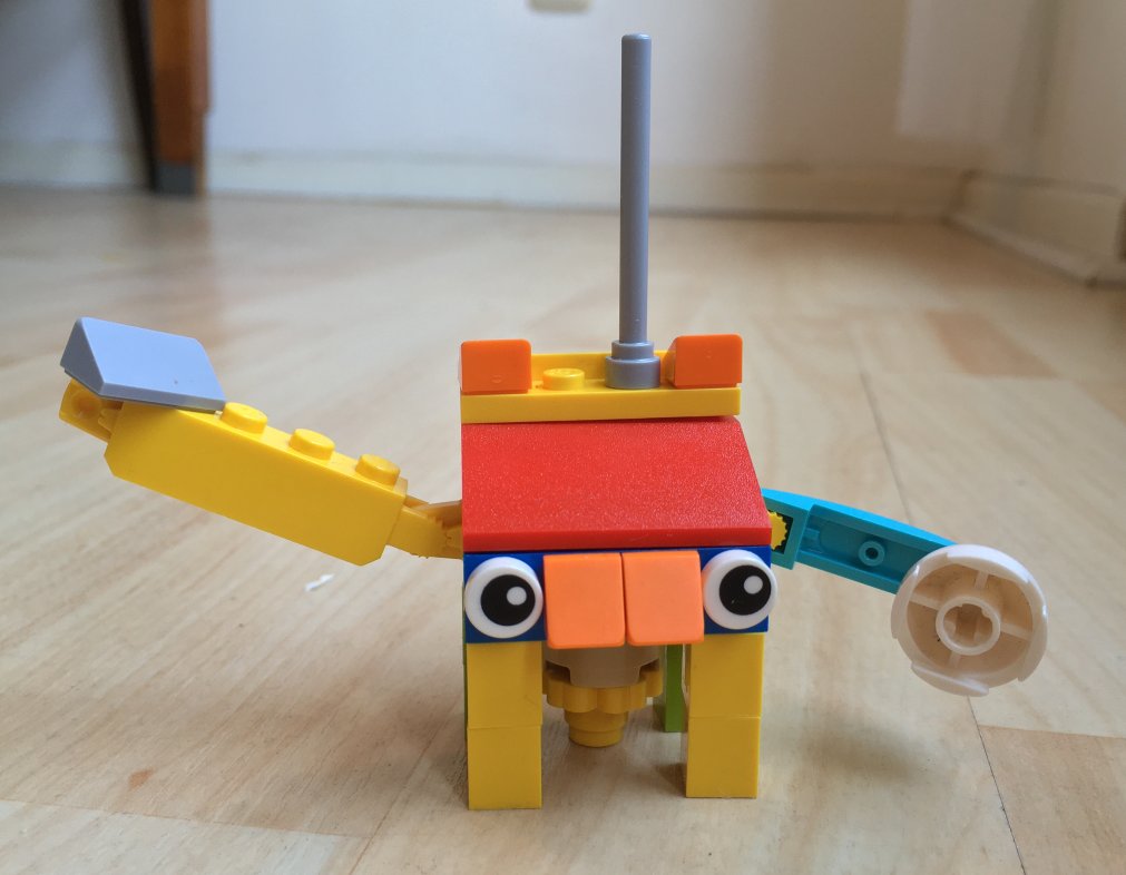 A bot-like lego figurine, built by Jo