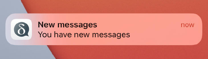 iOS Lockscreen showing a notification