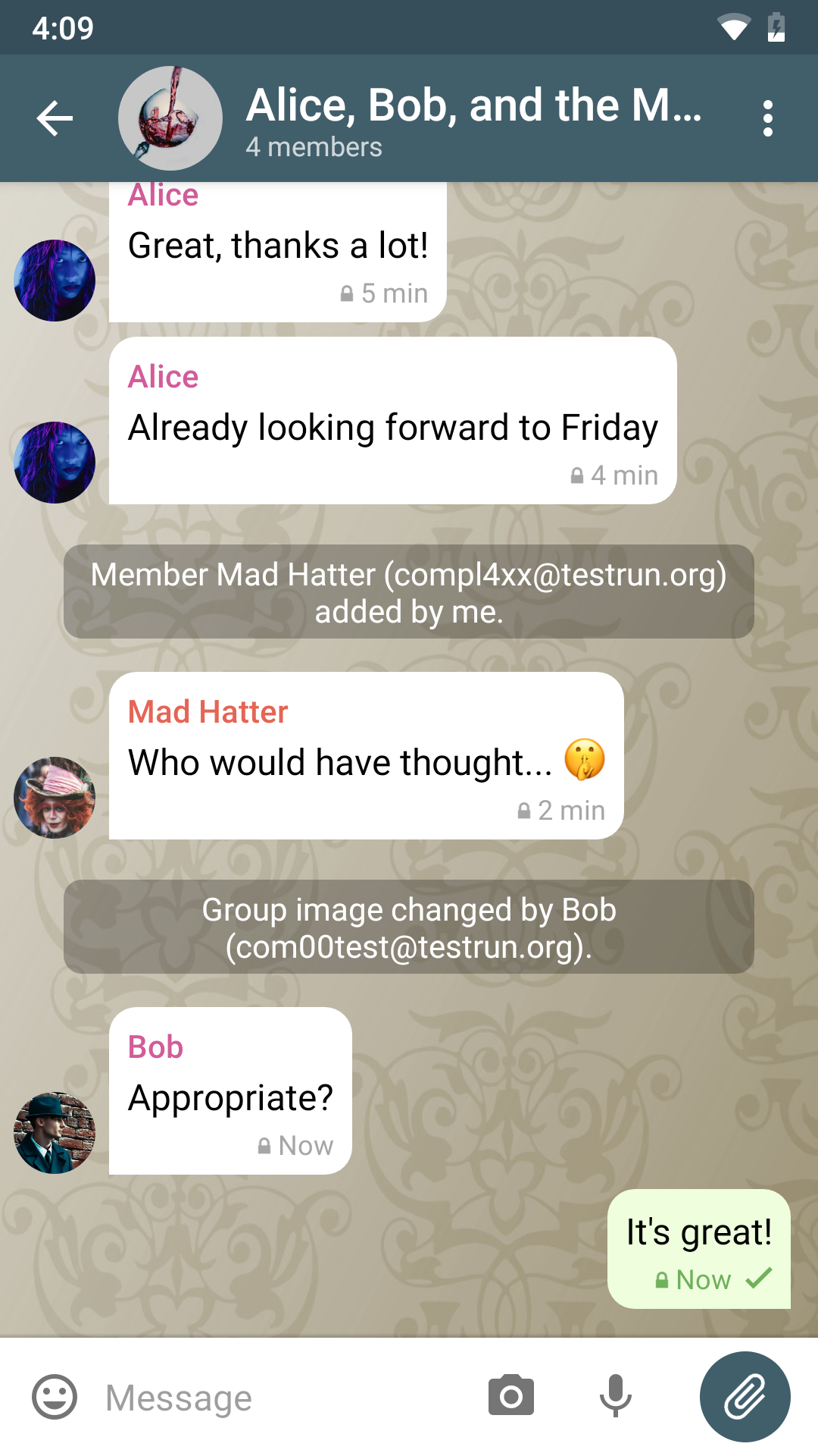 DeltaChat screenshot